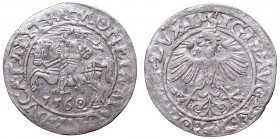 Sigismund II Augustus, Half-groat 1560, Vilnius, L/LITVA
Zygmunt II August, Półgrosz 1560, Wilno, L/LITVA
 Ładny, lekko niedobity egzemplarz. Odmian...