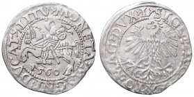 Sigismund II Augustus, Half-groat 1560, Vilnius, L/LITV
Zygmunt II August, Półgrosz 1560, Wilno, L/LITV
 Ładnie zachowany egzemplarz. Widoczne cieka...