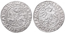 Sigismund II Augustus, Half-groat 1560, Vilnius, L/LITV
Zygmunt II August, Półgrosz 1560, Wilno, L/LITV
 Bardzo ładnie zachowany egzemplarz, połysk ...