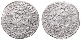 Sigismund II Augustus, Half-groat 1560, Vilnius, L/LITVA
Zygmunt II August, Półgrosz 1560, Wilno, L/LITVA
 Pięknie zachowany egzemplarz, patyna. Odm...