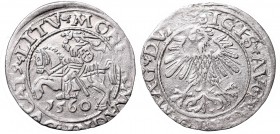 Sigismund II Augustus, Half-groat 1560, Vilnius, L/LITV
Zygmunt II August, Półgrosz 1560, Wilno, L/LITV
 Dobrze zachowany egzemplarz z ładnym połysk...