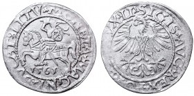 Sigismund II Augustus, Half-groat 1561, Vilnius, L/LITV
Zygmunt II August, Półgrosz 1561, Wilno, L/LITV
 Ładnie wybity, lekko niedobity egzemplarz. ...