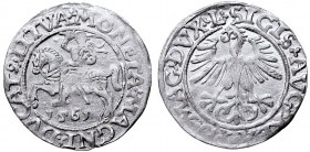 Sigismund II Augustus, Half-groat 1561, Vilnius, L/LITVA
Zygmunt II August, Półgrosz 1561, Wilno, L/LITVA
 Egzemplarz z ładnym połyskiem, delikatnie...