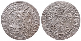 Sigismund II Augustus, Half-groat 1562, Vilnius, L/LITVA
Zygmunt II August, Półgrosz 1562, Wilno, L/LITVA
 Ładnie wybity egzemplarz, patyna. Odmiana...