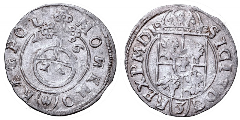 Sigismund III, 1/24 thaler 1616, Bromberg
Zygmunt III Waza, Półtorak 1616, Bydg...