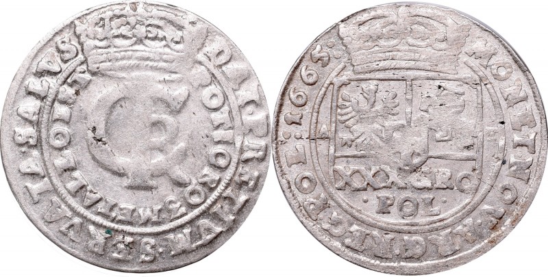 John II Casimir, 30 groschen 1665, Bromberg
Jan II Kazimierz, Tymf 1665, Bydgos...