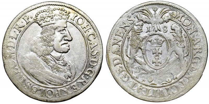 John II Casimir, 1/4 thaler 1658, Danzig - date overstriked
Jan II Kazimierz, O...