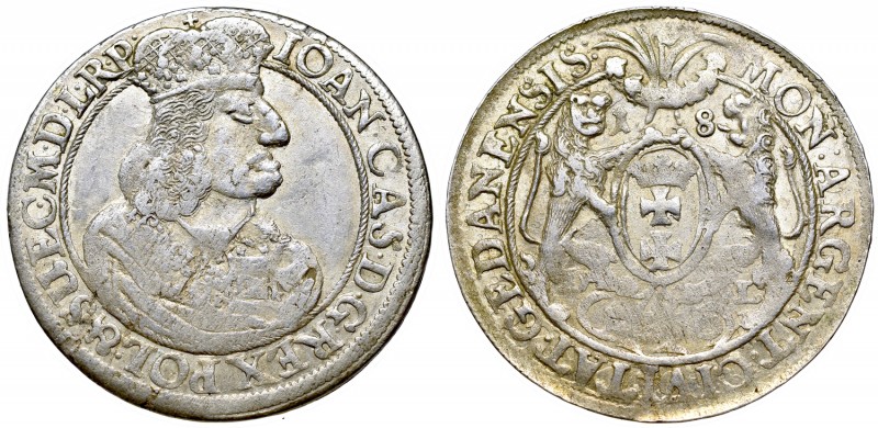 John II Casimir, 1/4 thaler 1660, Danzig
Jan II Kazimierz, Ort 1660, Gdańsk
 A...