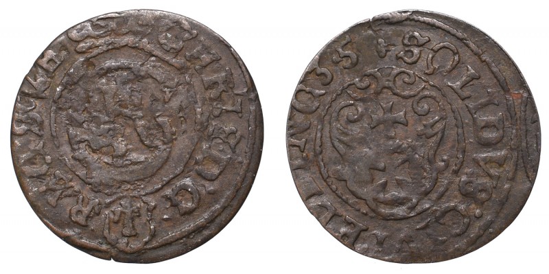 Christina Wasa, Solid 1635, Elbing
Krystyna Waza, Szeląg 1635, Elbląg
 Ładnie ...