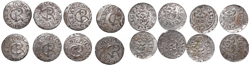 A set of coins from Riga mint from 1661-1662
Zestaw szelągów ryskich z lat 1661...