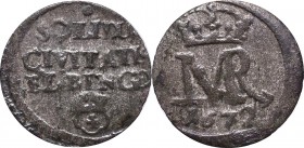 Michael I Korybut Wisniowiecki, Solidus 1672, Elbing
Michał Korybut Wiśniowiecki, Szeląg 1672, Elbląg
 Rzadsza pozycja na rynku, w pełni czytelna, p...