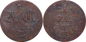 1 zloty 1833, Grudek
1 złoty 1833, Dominium Grudek - rzadkość
 Ogromnej rzadkości walor, który praktycznie nie występował w sprzedaży aukcyjnej. Zna...