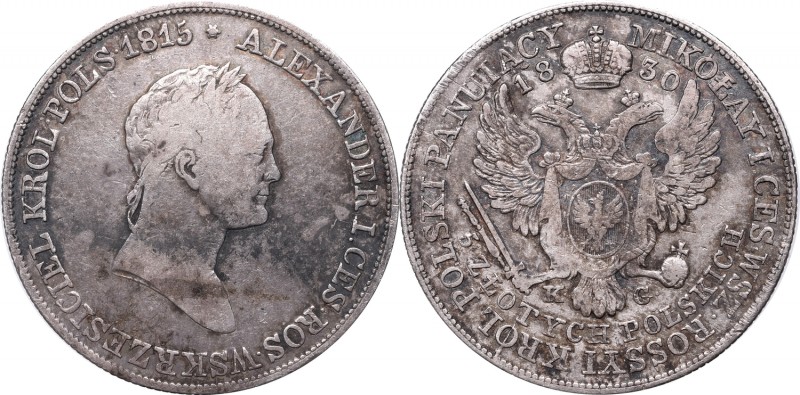 Polish Kingdom, Alexander I, 5 zlotys 1830 KG
Królestwo Polskie, Aleksander I, ...