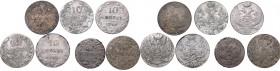 Kingdom of Poland, set of coins 5 and 10 groschen
Królestwo Polskie, zestaw monet 5 i 10 groszy
 W skład zestawu wchodzi 5 groszy 1840, 10 groszy 18...