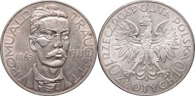 II Republic, 10 zlotych Traugutt
II Rzeczpospolita, 10 złotych 1933 Traugutt
 Pięknie zachowany egzemplarz. Bardzo ładny detal i równomierna patyna ...
