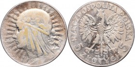 II Republic, 5 zlotych 1932, Warsaw
II Rzeczpospolita, 5 złotych 1932 (z zm.) Głowa kobiety
 Jedna z najrzadszych monet obiegowych II RP, przyzwoity...