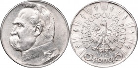 II Republic, 5 zlotych 1935, Pilsudski
II Rzeczpospolita, 5 złotych 1935 Piłsudski
 Wspaniały, około menniczy egzemplarz. Delikatne mikrorysy na rew...