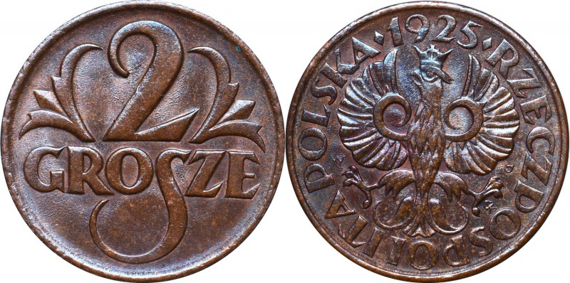 II Republic of Poland, 2 groschen 1925
II Rzeczpospolita, 2 grosze 1925
 Ładny...