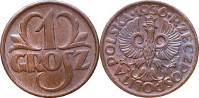 II Republic, 1 groschen 1936
II Rzeczpospolita, 1 grosz 1936
 Piękny, około menniczy egzemplarz. 

Grade: UNC/AU 
 Polen, Poland