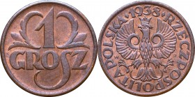 II Republic
II Rzeczpospolita, 1 grosz 1938
 Piękny, menniczy egzemplarz. Delikatna patyna. 

Grade: UNC/AU 
 Polen, Poland