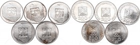 PRL, a set of silver coins XXX years of the PRL
PRL, zestaw srebrnych monet XXX lat PRL
 Ładne, około mennicze egzemplarze. Patyna, nalot, na niektó...