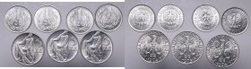 A set of PRL 1 zloty and 5 zloty 'fisherman' coins
Zestaw monet PRL 1 złoty i 5 złoty 'rybak'
 Ładne, około mennicze egzemplarze. Piękny połysk menn...