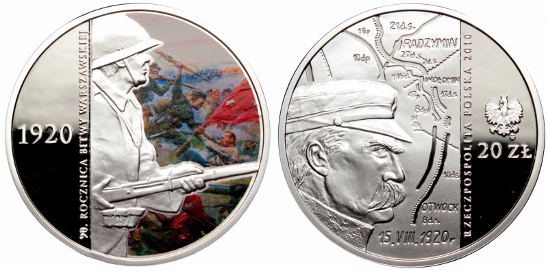 III RP, 20 złotych 2010 90 rocznica Bitwy warszawskiej
 Menniczy egzemplarz.
...