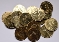 Lot of 2 zlote coins 2004-06
III RP, Zestaw 2 złote GN 2004-2006 (18egz)
 Patyna, nalot. 

Grade: XF+/1 do 1- 
 Polen, Poland