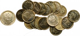 Lot of 18 pieces, 5 groschen 2013
Zestaw 18 sztuk, 5 groszy 2013 Royal Mint
 Zestaw menniczych egzemplarzy groszy z mennicy Royal Mint, nakład 1.000...