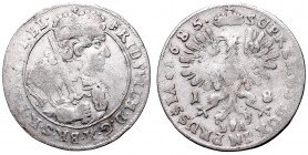 Prussia, Frederick Wilhelm, 18 groschen 1685, Konigsberg
Prusy, Fryderyk Wilhelm, Ort 1685, Królewiec
 W pełni czytelny egzemplarz, niedobicie. 

...