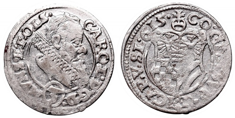 Silesia, Karol II, 3 kreuzer 1615, Oels
Śląsk, Karol II, 3 krajcary 1615, Oleśn...