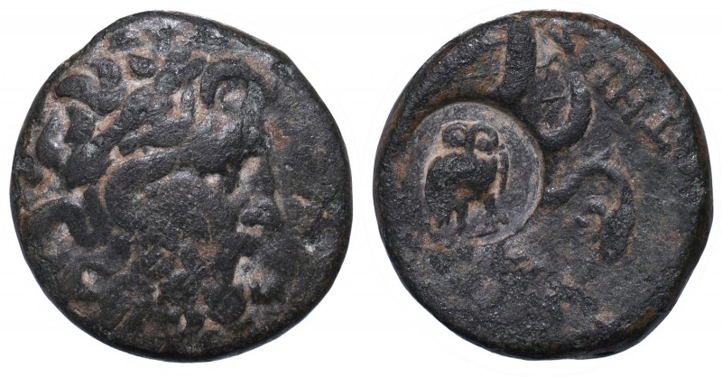 Greece, Pergamon, Ae - countermarked Owl
Grecja, Pergamon, Brąz - kontrmarka Ko...