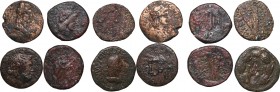 Lot of bosporan coins
Zestaw monet bosporańskich
 Obiegowe egzemplarze. Patyna, nalot. 

Grade: F/4 do 3+/VF 
 ancient, antike Greece, Griechland...