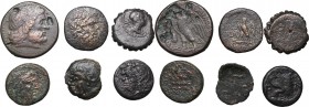 Lot of greek coins
Zestaw monet greckich
 Obiegowe egzemplarze. Patyna, nalot. 

Grade: 4 do 3+ 
 ancient, antike Greece, Griechland
