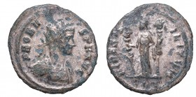 Roman Empire, Probus, Antoninianus
Cesarstwo Rzymskie, Probus, Antoninian
 Ładnie zachowane srebrzenie. Patyna, nalot. Awers: popiersie cesarza w ko...