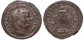 Roman Empire, Constantius I, Follis Antioch
Cesarstwo Rzymskie, Konstancjusz I Chlorus, Follis Antiochia
 Naturalny, obiegowy egzemplarz. Lekkie uby...