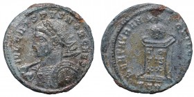 Roman Empire, Crispus, Follis Treveri
Cesarstwo Rzymskie, Kryspus, Follis Trewir
 Rzadszy follis Kryspusa. Patyna, nalot. Awers: popiersie militarne...
