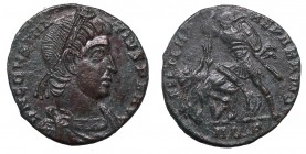 Roman Empire, Constantius II, Follis Aquilea
Cesarstwo Rzymskie, Konstancjusz II, Follis Akwilea
 Ładny egzemplarz. Awers: popiersie cesarza w diade...