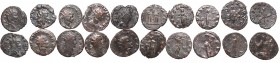 Roman Empire, Lot of antoniniani
Cesarstwo Rzymskie, Zestaw antoninianów
 Obiegowe egzemplarze. Patyna, nalot. 

Grade: VF 
 ancient, antike Rome...