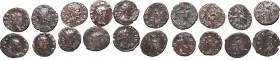 Roman Empire, Lot of antoniniani
Cesarstwo Rzymskie, Zestaw antoninianów
 Obiegowe egzemplarze. Patyna, nalot. 

Grade: VF 
 ancient, antike Rome...