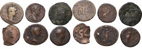 Lot of roman coins
Zestaw monet rzymskich
 Obiegowe egzemplarze. Patyna, nalot. 

Grade: ~ do 3- 
 ancient, antike Rome, Roman Empire Cesarstwo R...
