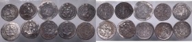 Sasanids, Lot of drachms
Sasanidzi, Zestaw drachm
 Ciemna patyna, nalot. 

Grade: VF 
 Cредневековые монеты