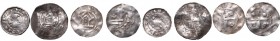 Mix of 4 mediaval denarius
Zestaw 4 denarów średniowiecznych
 Czytelne egzemplarze, patyna. 

Grade: VF 
 Cредневековые монеты...