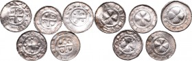 Lot of mediaval denarius
Zestaw denarów średniowiecznych
 Ładnie zachowane egzemplarze. 

Grade: VF+ 
 Cредневековые монеты