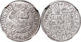 Austria, Karl II von Liechtenstein, 3 kreuzer 1670, Olmutz - NGC MS64
Austria, Karol II von Lichtenstein, 3 krajcary 1670, Ołomuniec - NGC MS64
 Pię...