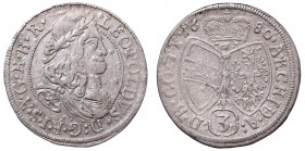 Austria, Leopold I, 3 kreuzer 1680, Hall
Austria, Leopold I, 3 krajcary 1680, Hall
 Ładnie zachowany egzemplarz krajcarówki, połysk, bardzo dobre de...