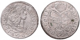 Austria, Leopold I, 3 kreuzer 1688, Hall
Austria, Leopold I, 3 krajcary 1688, Hall
 Bardzo ładnie zachowany egzemplarz monety, dobrze zachowane deta...