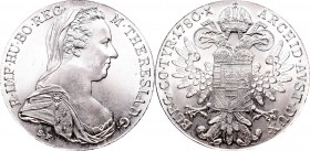 Austria, Marie Theresia, Thaler 1780 New strike
Austro-Węgry, Maria Teresa, Talar 1780 Nowe bicie
 Menniczy egzemplarz. Srebro, waga 28,14 g. 

Gr...