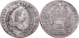 Węgry, Maria Teresa, 20 krajcarów 1768 B, Krzemnica
 Atrakcyjny egzemplarz z dobrze zachowanym detalem, minus za rysę na awersie. 

Grade: VF/VF+ ...
