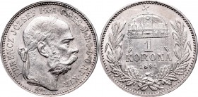 Austria, Franz Joseph, 1 krone 1894
Austria, Franciszek Józef, 1 korona 1894
 Wspaniały, około menniczy egzemplarz. 

Grade: AU 
Reference: Kraus...